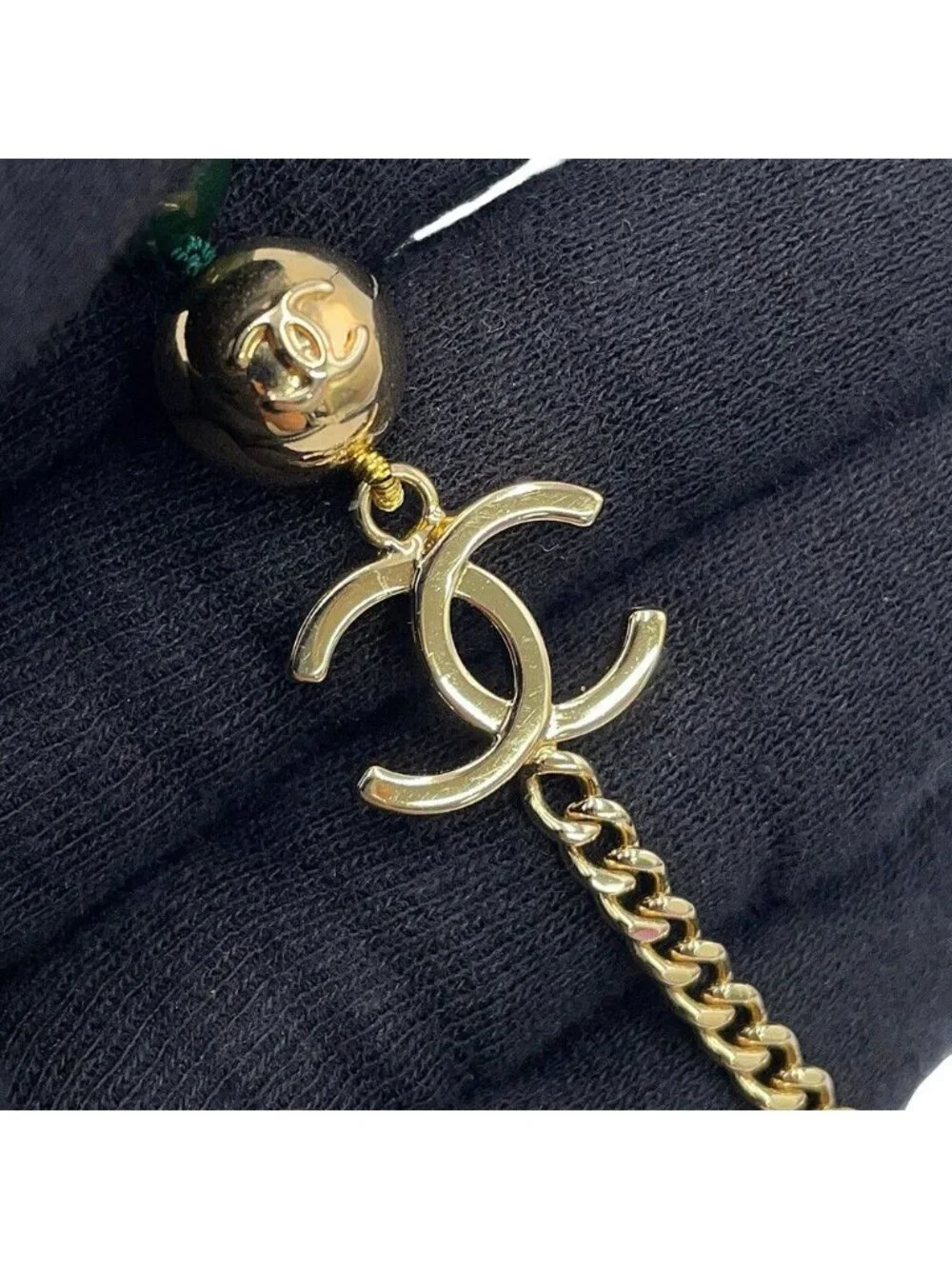 Chanel Sunglasses Round CC Logo Pearl Chain with Eyewear
